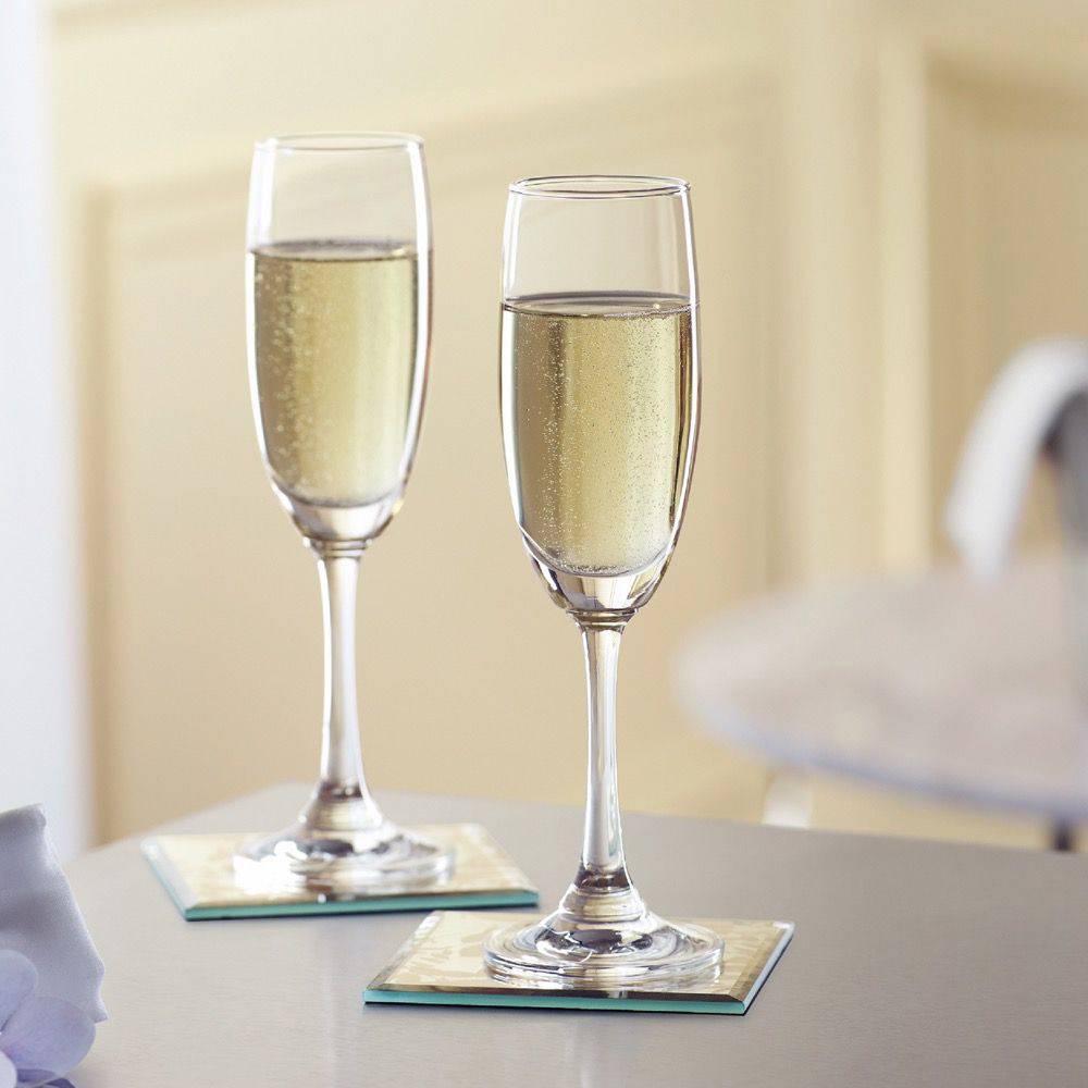 (Set Of 6) Ocean Duchess High Quality Champagne Flute Stem Glass, 165ml